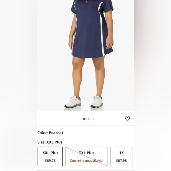 Callaway Women’s Plus Swing Tech Colorblock Short Sleeve Golf Dress,Inside short - Picture 5 of 5